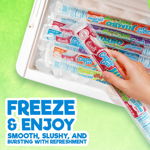 10 Count 5.5OZ Frozen Giant Freeze Pops, Popsicles Bulk each, Refreshing Giant Popsicles for Hot Weather, BBQs