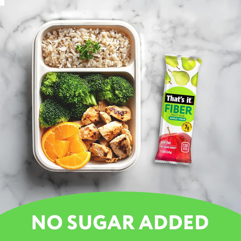 (12 Count), 7g 3 130 12 Thats it. High Fiber Fruit Bars Pear Fiber from Real Fruit, Ingredients, No Added Sugar