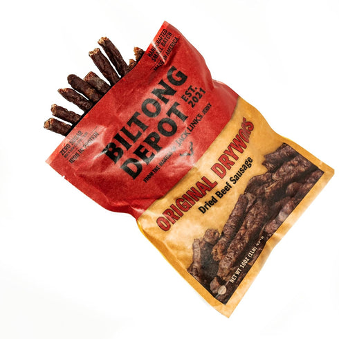 1lb (16oz) Biltong Depot Original Drywors - | Air-Dried Beef Snack Sticks | High Protein | Keto & Paleo Friendly | Zero