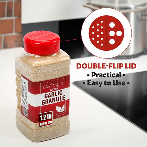 1.2lb, Eastanbul Granulated Garlic, Premium Turkish Garlic Granules, Perfect Mediterranean Seasoning for Cooking