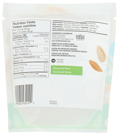 365 8 by Whole Foods Market, Blanched And Slivered Almonds, Ounce