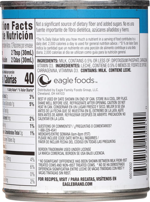 12oz Eagle Brand Evaporated Milk