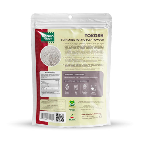 HANAN MIKHUY 100% 3.5oz (100g) Fermented Potato Pulp (Tokosh) Powder (Molido) from Peru Andes Natural, Vegan, Non-GMO