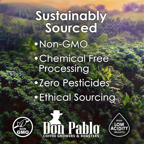 2LB 100% 2lb Don Pablo Gourmet Coffee - Brazil Cerrado - Medium Dark Roast - Whole Bean Coffee - Arabica Beans - Low