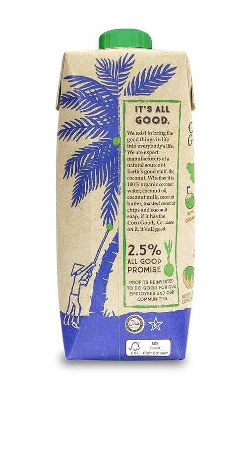 100% 16.9 oz (12 Pack) CocoGoodsCo Organic Coconut Water, Single-Origin, One Ingredient, Zero Added Sugar, Non-GMO
