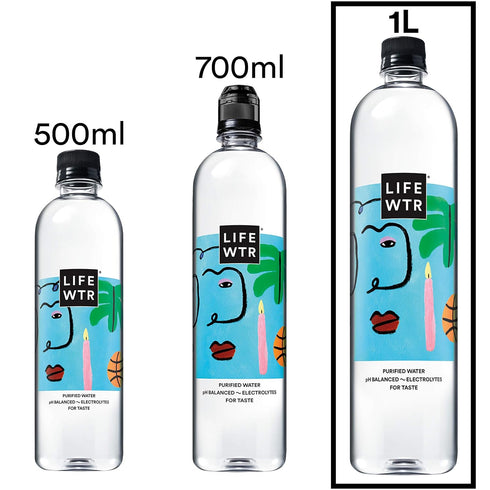 1 LIFEWTR, Premium Purified Water, pH Balanced with Electrolytes, Liter Bottle