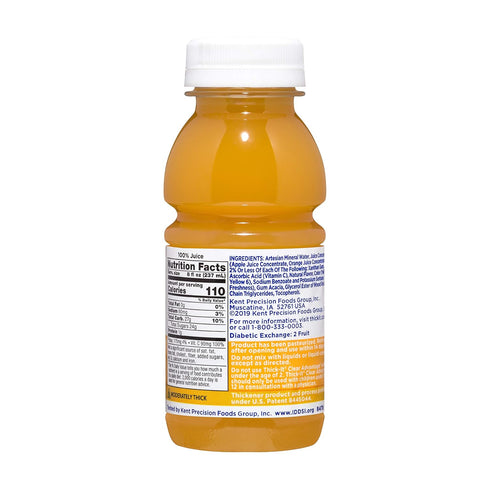 8 oz (47882600) Thick-It Clear Advantage Thickened Orange Juice Blend - Moderately Thick/Honey, Bottle