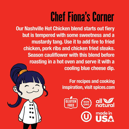 6.5 oz 3 Pack 7106 The Spice Lab Nashville Hot Chicken Seasoning - All Purpose Spicy Dry Rub for Fried Chicken, Pork