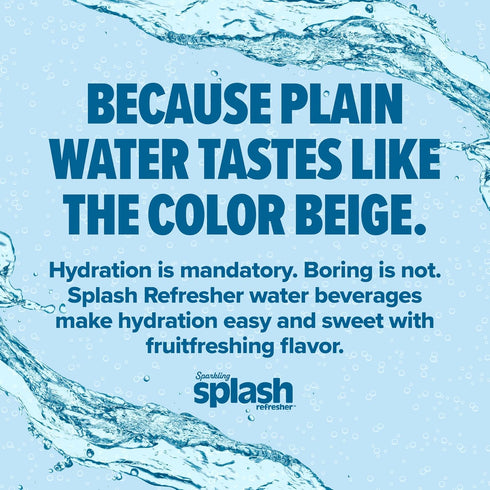 12-Pack, 16 Oz SPLASH REFRESHER Sparkling Water, Kiwi Watermelon - Fl Cans - Flavored Carbonated Seltzer Water