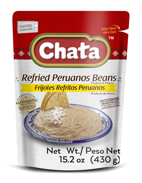 15.2 oz (Pack 3) Chata Mexican Refried Mayocoba Beans