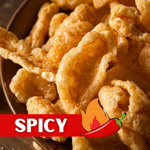 1.75 (Pack 18) Lowrey's Bacon Curls Microwave Pork Rinds (Chicharrones), Hot & Spicy, Ounce