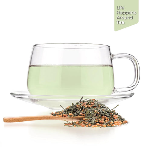 Tealyra Gen Mai Cha Supreme, Japanese Loose Leaf Tea, Genmaicha Green Tea with Brown Roasted Rice, 200g