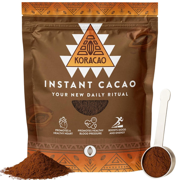 KORACAO Instant Ceremonial Cacao Powder | High-Flavanol Cacao Powder - 1000 MG