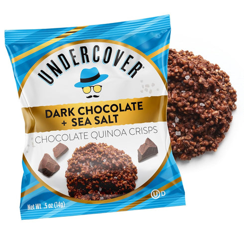 Undercover Snacks Chocolate Quinoa Crisps - Dark Chocolate + Sea Salt |