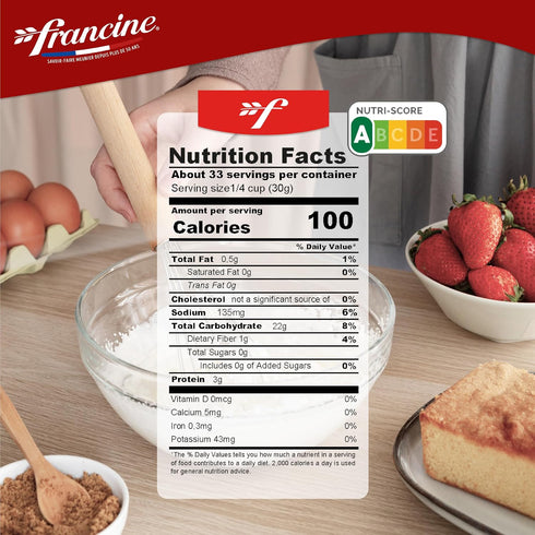 Francine 1kg Farine de Ble Pour Gateaux - French Imported Cake Flour Mix