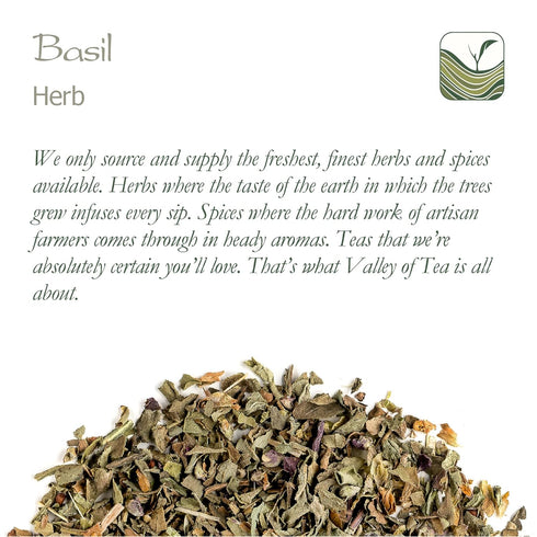 Organic Basil Leaves Culinary Herb, Perfect for Pesto, Sweet Basil, Dry Ocimum Basilicum