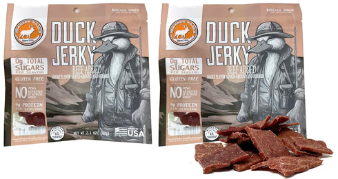 PEARSON RANCH Duck Jerky Pack of 2 Exotic Meat Jerky, Gluten-Free, Low-Carb,