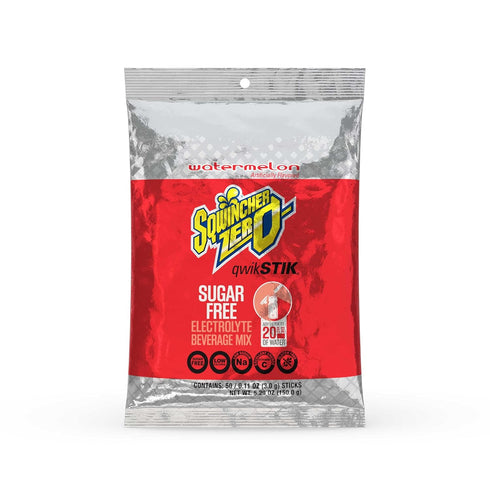 Sqwincher (50 Count) Zero Qwik Stik Sugar Free Watermelon and Strawberry Lemonade Flavor Electrolyte Hydration Drink