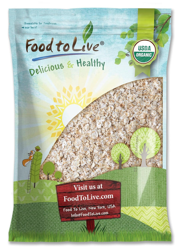 Food to Live Organic Instant Rolled Oats, 4 Pounds - Ready in
