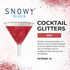 Snowy River Edible Cocktail Glitter, All Natural Edible Beverage Glitter for Cocktails, Wine, Champagne, 4 Gram, Red