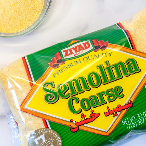 32oz Ziyad Coarse Semolina Wheat, Smeed, Semolina Flour, Perfect for Stews, Soups, Gravy, Baking Breads, Biscuits