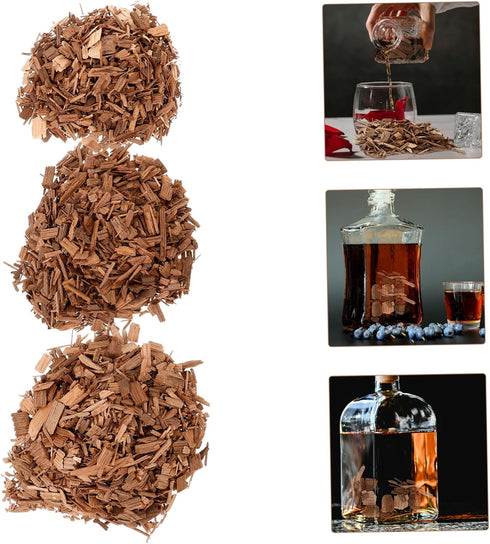LOPUNER 1pack Oak Chips for Wine Making Natural Flavoring for Home Brewing for Wine Brandy and Spirits Convenient