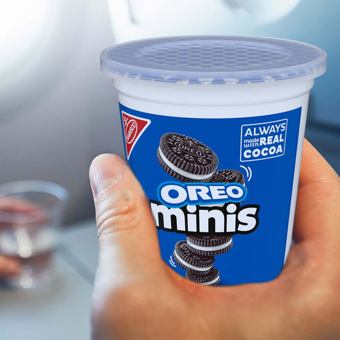 12-3.5 oz OREO Minis Chocolate Sandwich Cookies, Snack Cups