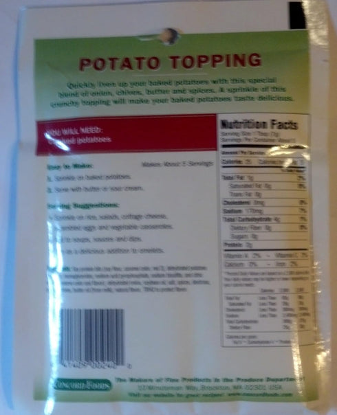 2 1.1oz Concord Foods Potato Topping of pkgs