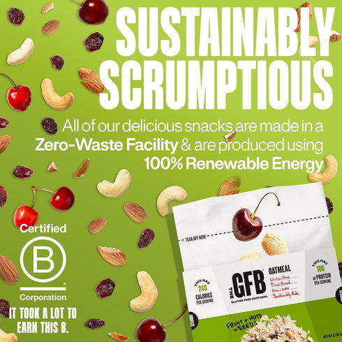 2 oz (6 Count) The GFB Fruit, Nuts and Seeds Protein Oatmeal Cups - Unique Pop-Up Bowl - Gluten Free, Plant Based, Non