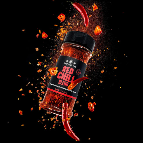 PJ4 (6 PACK) The Spice Lab Fiery Red Chili Blend Aleppo, Calabrian & Birds Eye Chili Seasoning Spicy Gourmet Pepper Mix