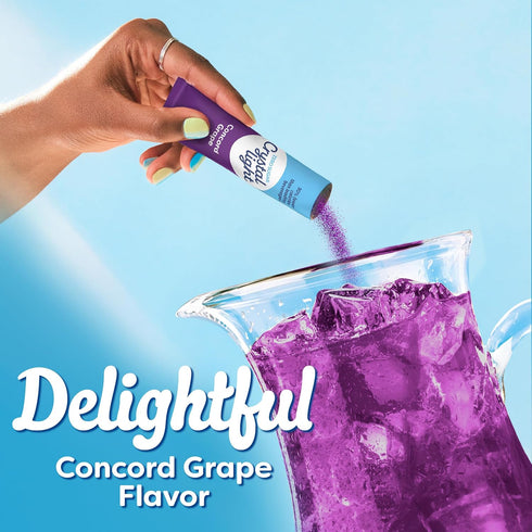 6 Packets, 2.01 oz Crystal Light Drink Mix, Pitcher for Flavorful Hydration and Shareable Refreshment, Concord Grape