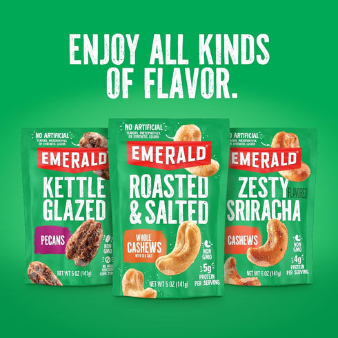 Pack 18ct (1-Pack) 100-Calorie Packs Emerald Nuts Mixed Nuts Variety , Individual , Features Dry Roasted Almonds