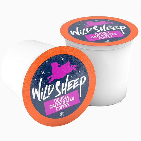 Wild Sheep 40 Count High Caffeine (Double Caffeinated) Coffee Pods, Compatible with Keurig K-Cup Brewers, Extra