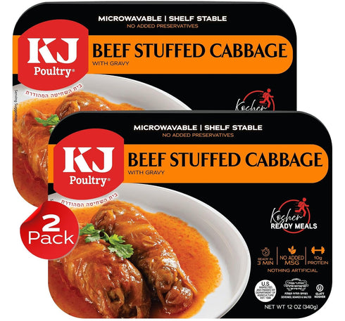 KJ Poultry Kosher Ready Meals - Beef Stuffed Cabbage Rolls, MRE Meat