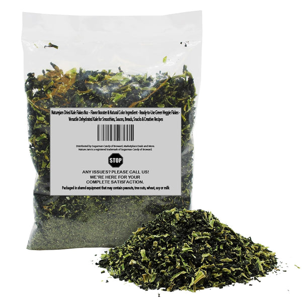 Naturejam Dried Kale Flakes 8oz Flavor Booster & Natural Color Ingredient -