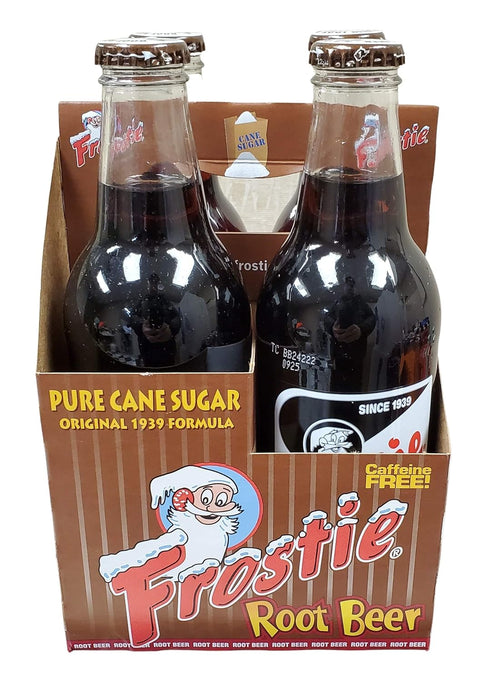 12 12) Frostie Soda ounce Glass Bottles (Root Beer