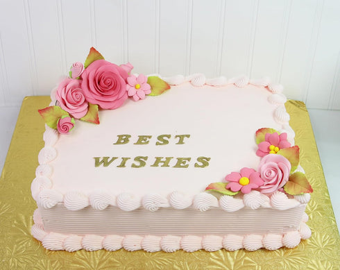 Set, 9 Count Global Sugar Art Roses & Blossoms Sugar Cake Flowers Pink, with leaves by Chef Alan Tetreault