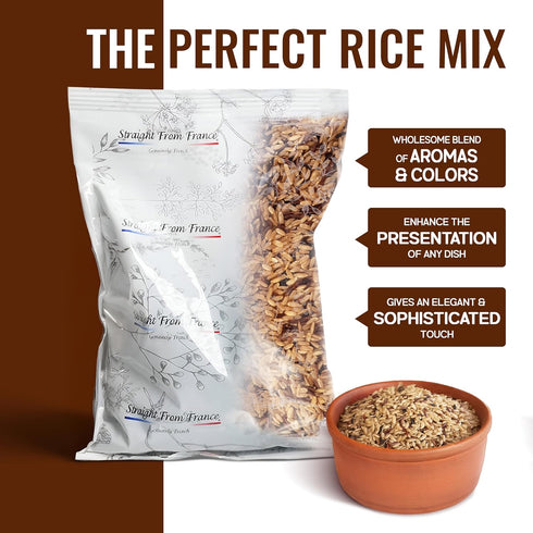 30 Oz (Pack 3) Straight from France Genuinely French, White, Red and Black Rice Mix from Camargue, Similar to a Wild
