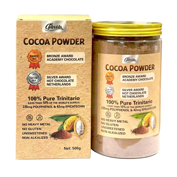 100% Pure Cocoa Powder Cocoa Rich Flavanols From Trinitario Cacao Beans, Natural,