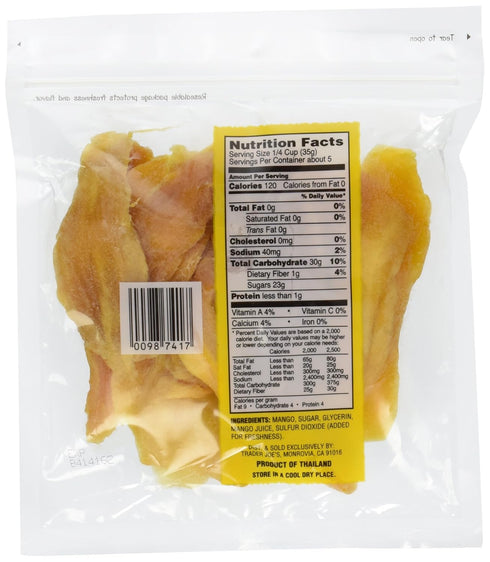 Trader Joe's Mango,6 oz Dried Fruit Soft & Juicy