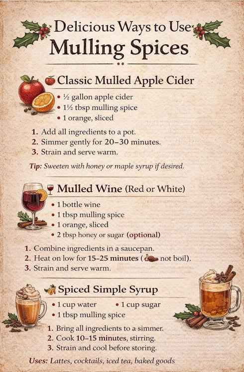8 oz TOSS Mulling Spice Blend Jar | Cinnamon, Cloves, Allspice, Orange Peel & More | Perfect for Mulled Wine, Hot