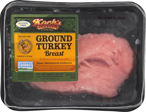 Kochs Turkey Farm Ground Turkey Breast, 16 OZ
