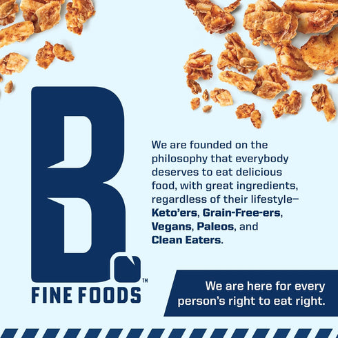 2g (9 oz, 2 Pack) B. Fine Foods - Keto Granola High Protein Snack - Maple Cinnamon Crunch - Breakfast Blend of Coconut
