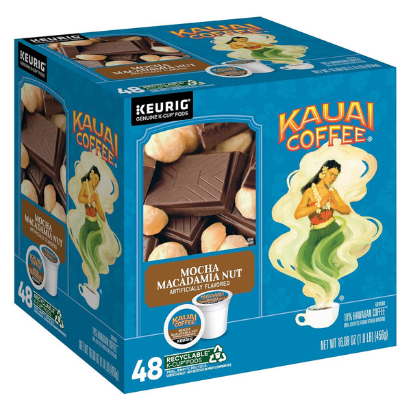 Kauai Coffee K-Cup Pods for Keurig Brewers Arabica Coffee, 10% Hawaiian Medium