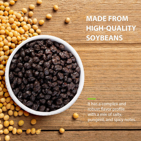 15.9 oz (226g*2 Pack), Soeos Salted Black Bean Spiced, Chinese Fermented Black Beans, Flavor Enhancer for Stir-Fries