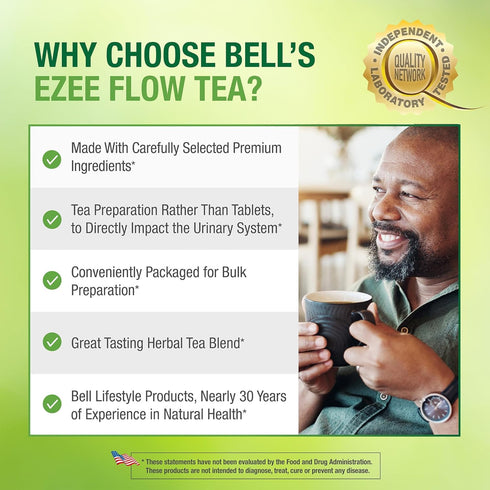Bell Ezee Flow Urinary Support Tea for Men -A Natural Solution - Helps Ease The Flow and Normalize Urinary Frequency
