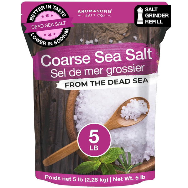 Aromasong Coarse Sea Salt for Grinder Refill - 100% Pure & Natural