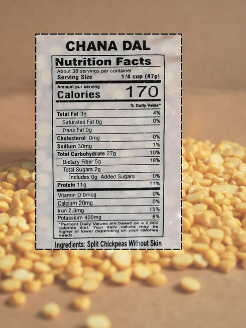 4lb Chana Dal (Split Chickpeas Without Skin)
