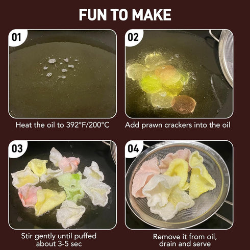 6.35oz Yip Choice Authentic Uncooked Colourful Prawn Crackers Shrimp Chips Uncooked, No MSG Added Snacks and Party