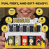 5 Set Pack Hot Sauce Collection by MSFR Levels of Charlie Brown from PEANUTS Mini Hot Sauce Bottles Gift with Spicy